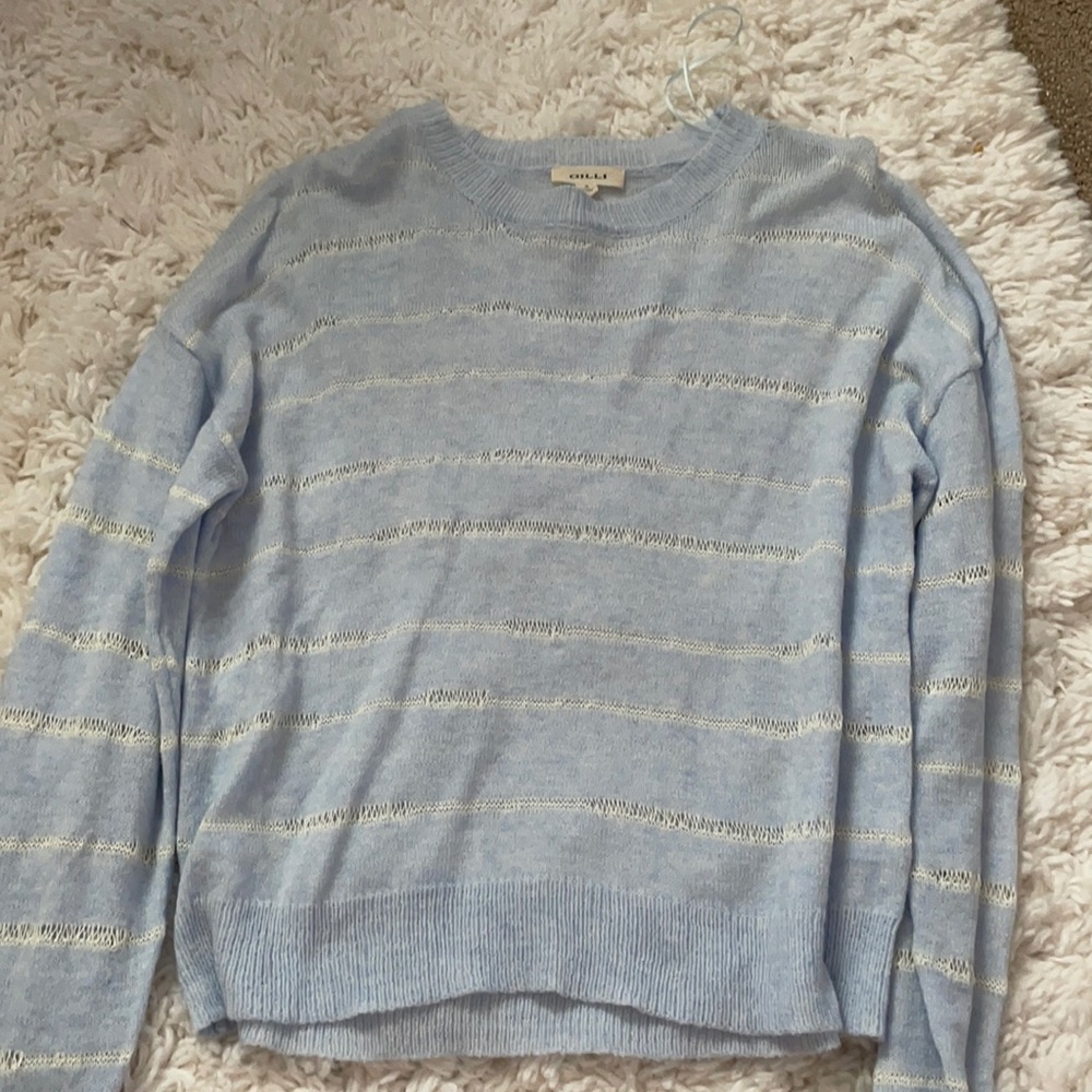 small light blue sweater